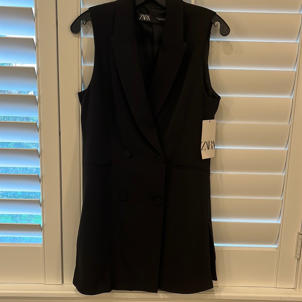 Tuxedo dress for dinner or a wedding, depending on the shoe.